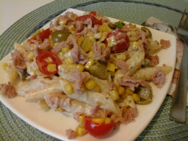 Spanyol tonhalas tésztasaláta