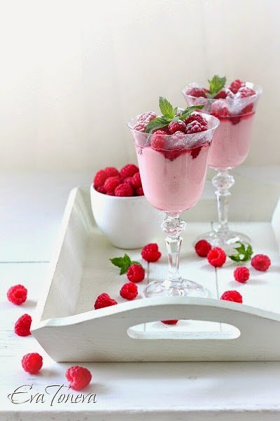 málnás panna cotta