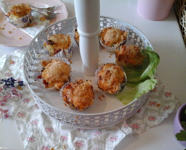 Roppanós sonkás-sajtos karfiol muffin1