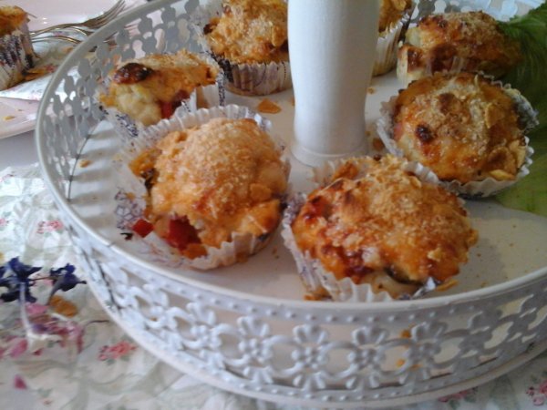 Roppanós sonkás-sajtos karfiol muffin12