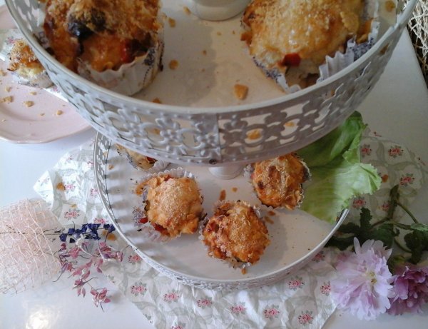 Roppanós sonkás-sajtos karfiol muffin14