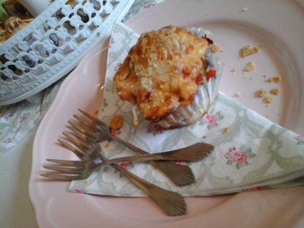 Roppanós sonkás-sajtos karfiol muffin9