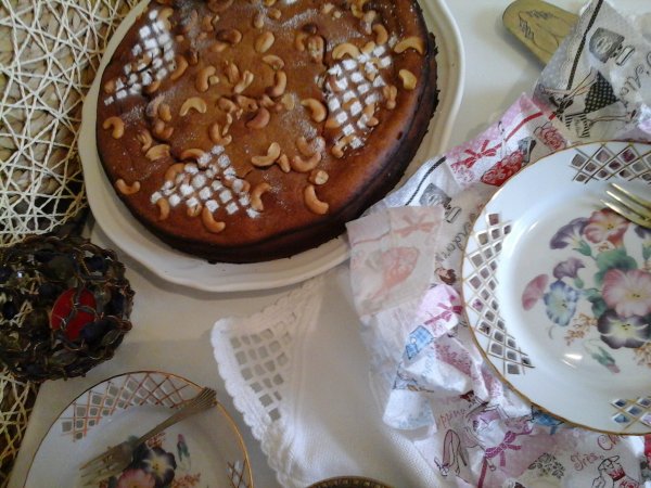 Banános torta kesudióval és vaníliás öntettel2