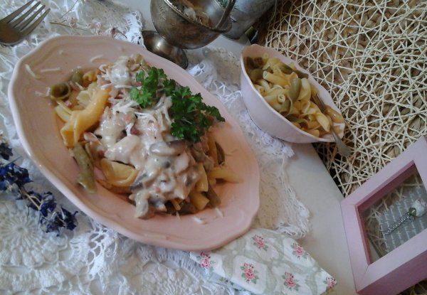 Marrakeshi gombás-sonkás-sajtos Torchietti tészta5