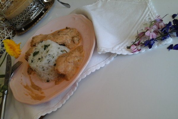 Mogyorós szószos pulyka falatok-petrezselymes jázmin rizzsel4