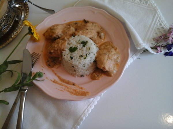 Mogyorós szószos pulyka falatok-petrezselymes jázmin rizzsel7