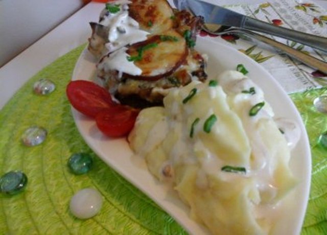 Tejszínes füstölt mozzarellás csirke-krumplipürével1