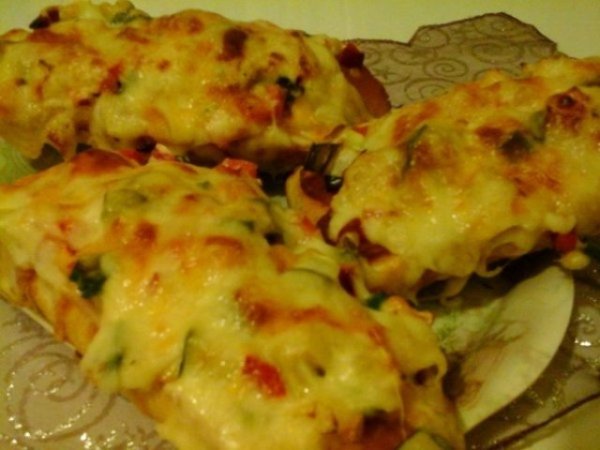 Ínyenc sonkás-zöldséges dupla sajtos meleg szendvics2