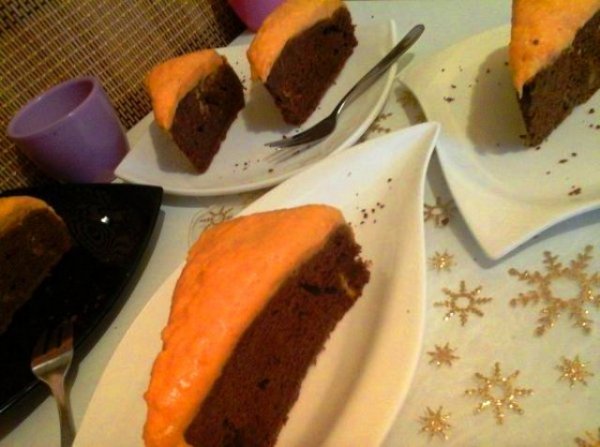 Csokoládés narancsos sütőtökös torta6