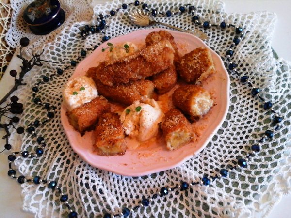 Kókuszos ropogós sült banán-vanília fagylalttal és pirított kókusszal2