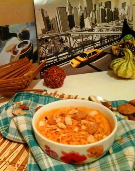 Mandulás mogyorós sütőtök krémleves1