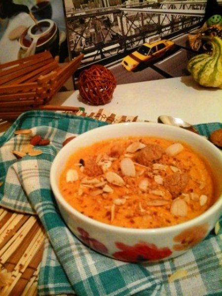 Mandulás mogyorós sütőtök krémleves5