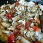 Mediterrán tejszínes barbecue tenger gyümölcse lepénykenyérrel7