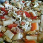 Mediterrán tejszínes barbecue tenger gyümölcse lepénykenyérrel8