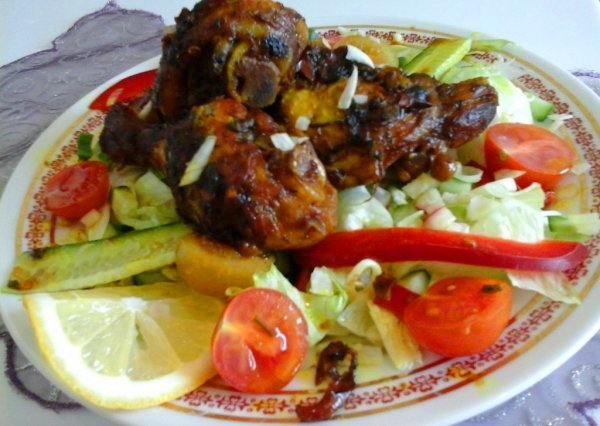 Thai barbecue currys sült csirke-salátával2