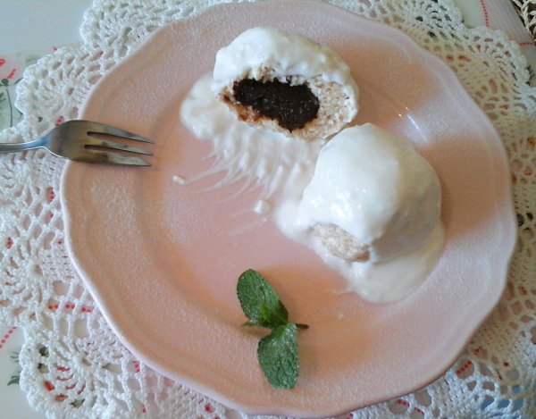 Nutellával töltött túrógombóc