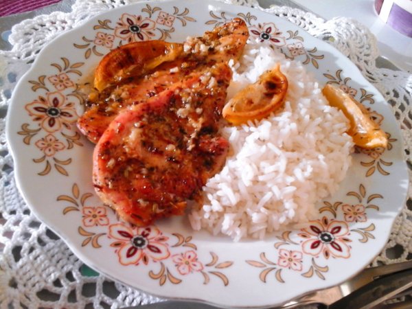 Citromos sült csirkemellfilé thai rizzsel2