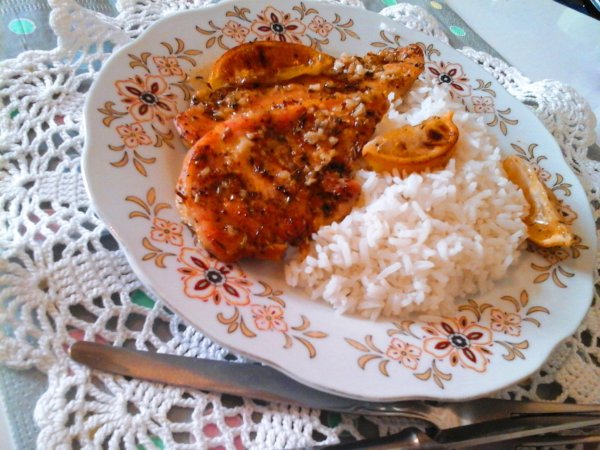 Citromos sült csirkemellfilé thai rizzsel5